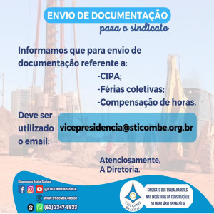 Envio de documentos ao STICOMBE-BRASÍLIA
